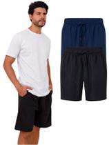 Kit 2 Bermudas Esportivas Tactel Masculina - Cores Sortidas