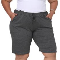 Kit 2 Bermudas Feminina Com Bolso Plus Senhoras Confortáveis