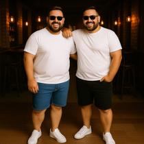 Kit 2 Bermudas JEANS MASCULINA LISA Plus Size Grande Tamanho 44 46 48 Básica Reforçada 1100