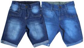 Kit 2 Bermudas Jeans Masculino Infantil Short Menino Atacado - MARTIN SHOP