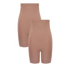 Kit 2 Bermudas Lisa Trifil Cintura Alta Microfibra Cós Silicone Modela Barriga Média Compressão