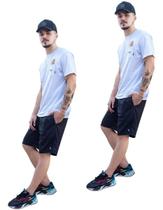 Kit 2 Bermudas Masc Adulto Dry Fit Furadinho Verão Ref 102