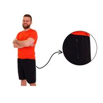 Kit 2 Bermudas Masculina Bolso de Zíper Com Elastano Plus Size G5 A G8