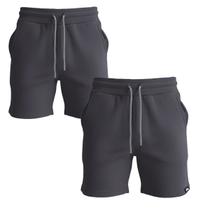 Kit 2 Bermudas Masculina Moletinho Short Moletom Dagg Algodão Lisa Com Bolsos
