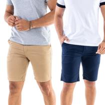 Kit 2 Bermudas Masculina Sarja Modelo Social Esporte Fino