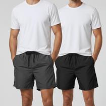 Kit 2 Bermudas Masculina Shorts Elastano Tactel Academia Kit 2 Bermudas Masculina Shorts Elastano Tactel Academia