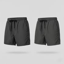 Kit 2 Bermudas Masculina Shorts Elastano Tactel Academia