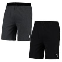 Kit 2 Bermudas Masculinas Moletom Algodão Casual Conforto