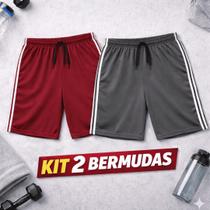 Kit 2 Bermudas Masculinas Plus Size Extra Grande Dry Fit Sport Line Calção Esportivo Futebol Basquete Academia
