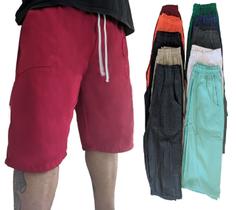 Kit 2 Bermudas Masculinas Sarja Brim Coloridas Lançamento Kit 2 Bermudas Masculinas Sarja Brim Coloridas Lançamento