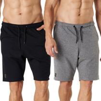 Kit 2 Bermudas Moletinho Premium Academia Treino