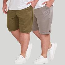 Kit 2 Bermudas Moletom Masculina Plus Size Shorts Moletinho