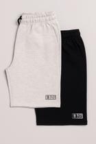 Kit 2 Bermudas Moletom Masculina Polo Wear Sortido