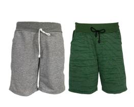 KIT 2 Bermudas Moletom Plus Size Masculina