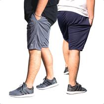 KIT 2 Bermudas Plus Size Lisa Dry Fit Cintura com Elástico 109