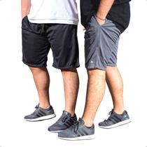 KIT 2 Bermudas Plus Size Lisa Dry Fit Cintura com Elástico 109