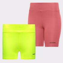 Kit 2 Bermudas Rainha UV 50+ Classic Curta Feminina Rosa e Amarela Kit 2 Bermudas Rainha UV 50+ Classic Curta Feminina Rosa e Amarela