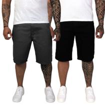 Kit 2 Bermudas Sarja Masculina Plus Size Tamanho 48 Ao 58