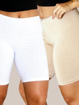 Kit 2 Bermudas segunda pele anágua feminino confortável
