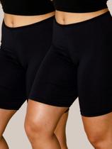 Kit 2 Bermudas segunda pele anágua feminino confortável