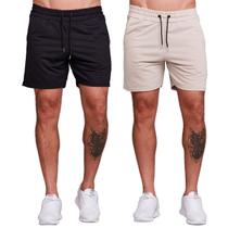 KIT 2 Bermudas Short Masculina Moletinho Casual Adulto