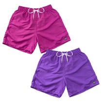 Kit 2 Bermudas Short Praia Neon Mauricinho Verão Cordão 012 Kit 2 Bermudas Short Praia Neon Mauricinho Verão Cordão 012