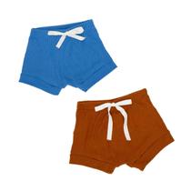 Kit 2 Bermudas Shorts Curto Tapa Fraldas Bebê Baby Unissex