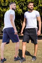 Kit 2 Bermudas Treino Tactel lisa com Bolso Traseiro 381