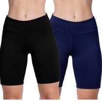 KIT 2 Bermudinha Fitness Suplex Vekyo Roupa Para Academia Treino Musculação Moda Feminina