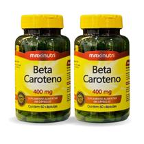 Kit 2 Beta Caroteno 400mg 60 Cápsulas Maxinutri
