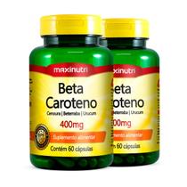 Kit 2 Beta Caroteno 400mg Maxinutri 60 Cápsulas Kit 2 Beta Caroteno 400mg Maxinutri 60 Cápsulas