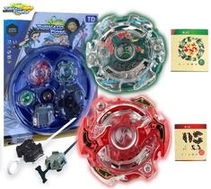 Kit 2 Beyblade + 2 Lançadores + Mini Arena Beystadium