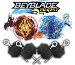 Kit 2 Beyblade Burst 4 Lançador Beyblade God Spriggan Luinor