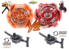 Kit 2 Beyblade Burst Roktavor Vs Spryzen + 2 Lançador Beyblade