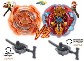 Kit 2 Beyblade Burst Roktavor Vs Xcalius + 2 Lançador Beyblade