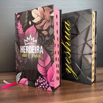 Kit 2 Bíblias Herdeira da Coroa e Yeshua Letra Hiper Gigante com Harpa e com Índice