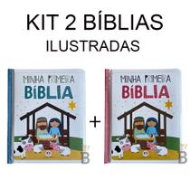 Kit 2 Bíblias Infantis Ilustrada - Minha Primeira Bíblia