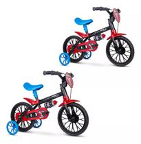 Kit 2 bicicletas aro 12 mechanic nathor cor preto e vermelho