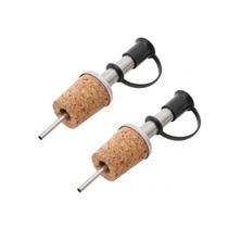 Kit 2 Bico Dosador Inox Com Rolha E Tampa Para Azeite Vinho Garrafa CK4473 Kit 2 Bico Dosador Inox Com Rolha E Tampa Para Azeite Vinho Garrafa CK4473