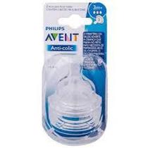 Kit 2 Bicos Mamadeira Avent Classic - N.3 - 3M+ - Philips Avent