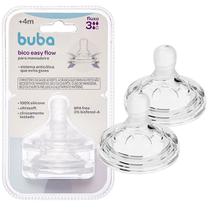 Kit 2 Bicos Para Mamadeira Easy Flow Pétala Fluxo 3 +4m Buba
