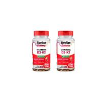 Kit 2 Bioviton Gummy Vitamina D3+K2 Sabor Morango 2x30 gomas Unilife
