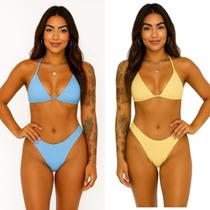 Kit 2 Biquíni Candy Colors Tendência Verão 2026