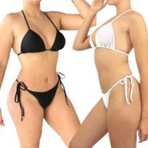 Kit 2 Biquíni cortininha de amarração verão Kit 2 Biquíni cortininha de amarração verão