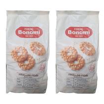 Kit 2 Biscoito Amanteigado Importado Forno Bonomi 750 Gramas