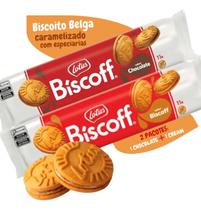 Kit 2 Biscoito Belga Recheado Lotus Biscoff e Cream Chocolate 110g