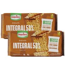 Kit 2 Biscoito Orquidea Integral 320g Cream Cracker