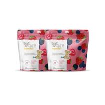 Kit 2 Biscoito P/Cães Be Nature Organnact Morango, Framboesa 150g