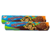 Kit 2 Biscoito Recheado Aymoré Sabor Brigadeiro com 120g Kit 2 Biscoito Recheado Aymoré Sabor Brigadeiro com 120g