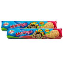 Kit 2 Biscoito Recheado Aymoré Sabor Morango com 120g Kit 2 Biscoito Recheado Aymoré Sabor Morango com 120g